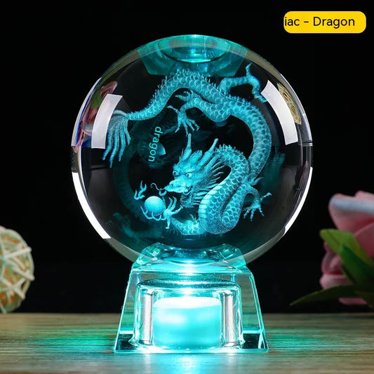 Crystal Ball Zodiac Decorative Crafts Luminous Ornaments