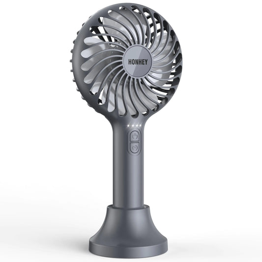 HonHey Handheld Fan 5000 mAh Portable Fan[8-25H Working Time] with Rechargeable Battery 4 Speed Personal Cooling Desk Fan with Power Bank Mini Hand Held Operated Makeup Fan for Women Outdoor