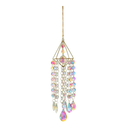 Golden Air Rack Sun Catcher with AB Crystal Pendant