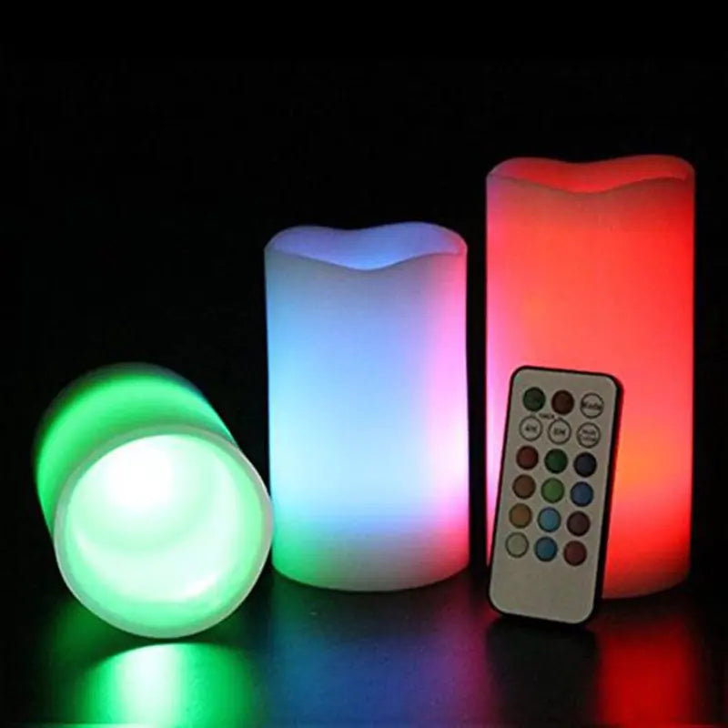Remote Glow Multicolor LED Candles