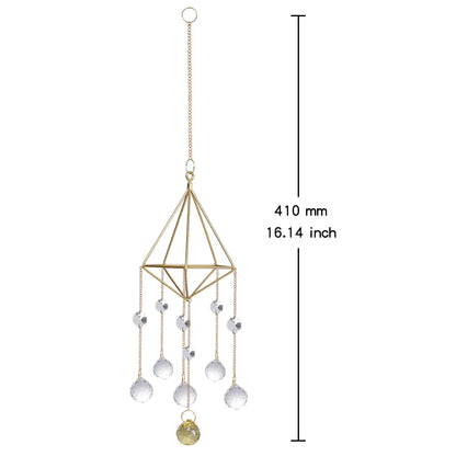 Golden Air Rack Sun Catcher with AB Crystal Pendant