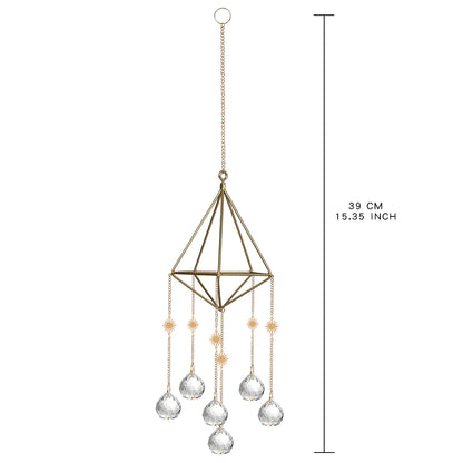 Golden Air Rack Sun Catcher with AB Crystal Pendant